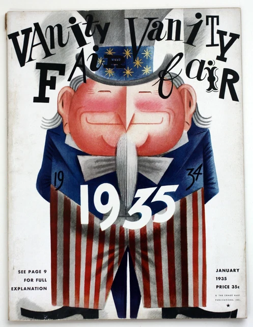 Vanity Fair Complete Magazine January 1935 " Trick Cover "
