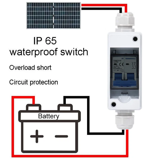 Nuovo Circuito Interruttore 6A-63A DC440V Sovraccarico Corte Circuito Waterproof
