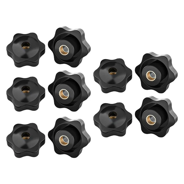 Taicols Lot 6 Écrous Cymbale Rapide 8mm Plastique - Bouchons Fixation Tambour Kit Batterie Universel
