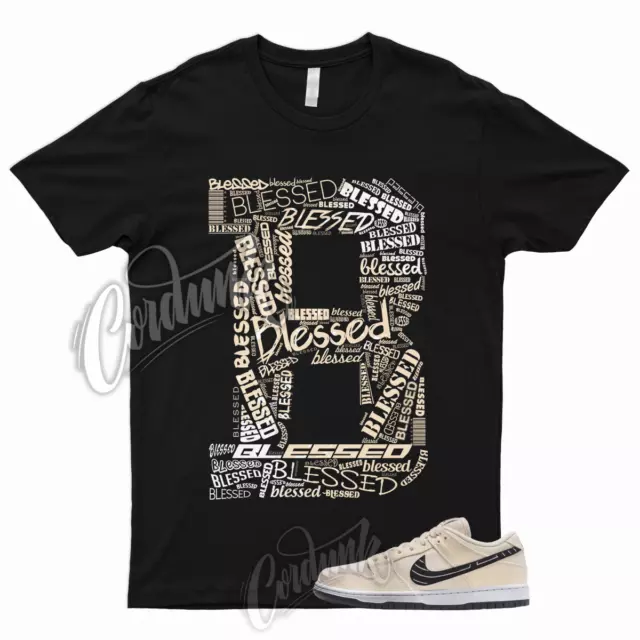 Dunk Low Albino SB Fossil Sail Black T Shirt to Match 1 BLESSED