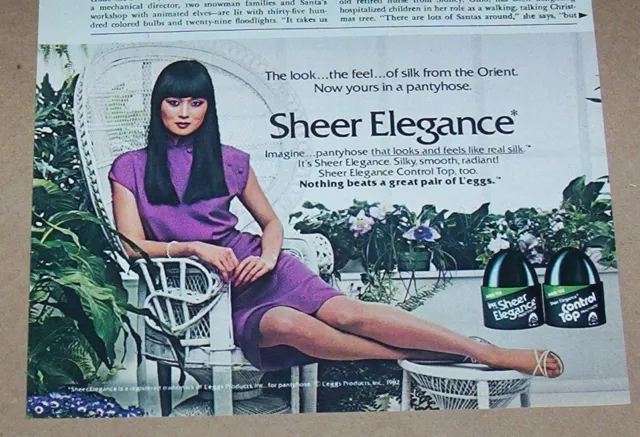 Undie-Leggs Hosiery Panty & Pantyhose Combo 1980s Print Advertisement Ad  1982