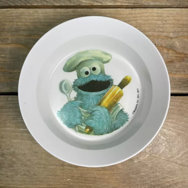 Vintage Melamine 1977 Cookie Monster Kid Snack Bowl from Artisan Ware