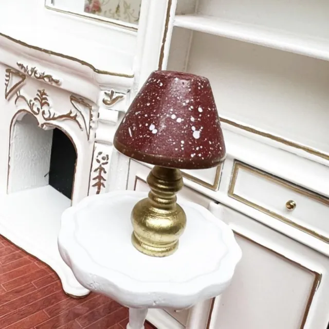 1:12 Maison de poupée Miniature Led Night Light Lampadaire Mini lampe de  bureau Home Decortoy