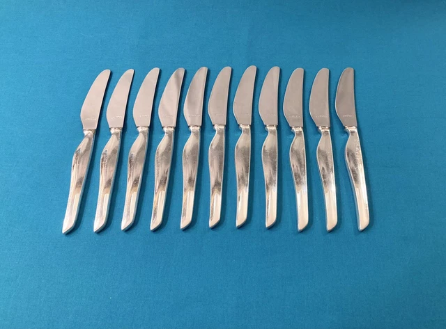12 Couteaux à Entremets Ercuis Modèle Senlis En Métal Argenté