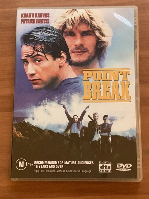 Pooint Break Keanu Reeves POINT BREAK - Keanu Reeves, Patrick Swayze - R4 DVD AUS Seller, FREE ...