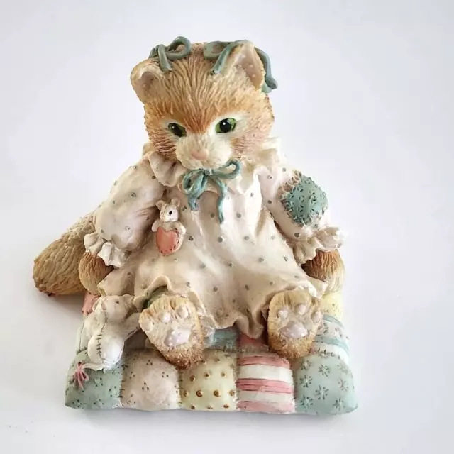Vintage Enesco Calico Kittens "You'll Always Be Close To My Heart" 1992 Figurine