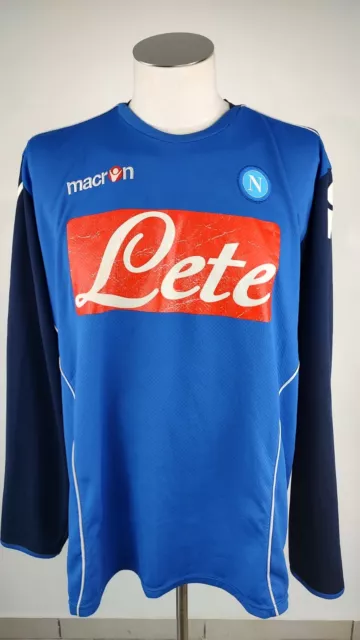 MACRON NAPOLI MAGLIA CALCIO UOMO Tg XL SOCCER JERSEY ALLENAMENTO VINTAGE