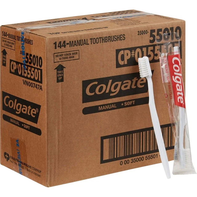 Cepillos de dientes Colgate de cabeza completa envueltos - Colgate suave 155501 00035000555014