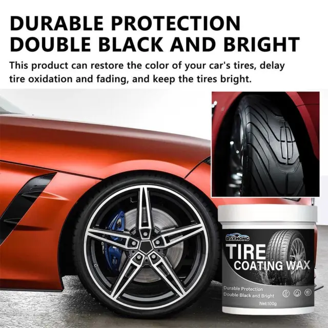 1 pc Tire Wax Car Tire Brightener And Plating Cream Auto Rubber Shiny Paste DE
