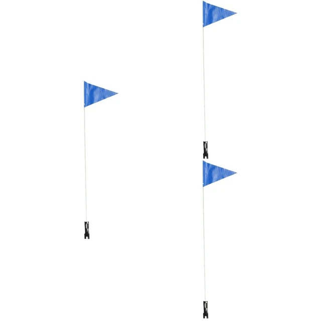 3 Sets Kids Cycling Flag Reflective Flagpole Pole Recumbent Bike Multifunction