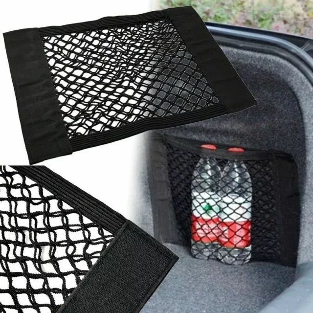 Car Auto Back Rear Trunk Seat Elastic String Net Mesh Storage Bag Pouch Black