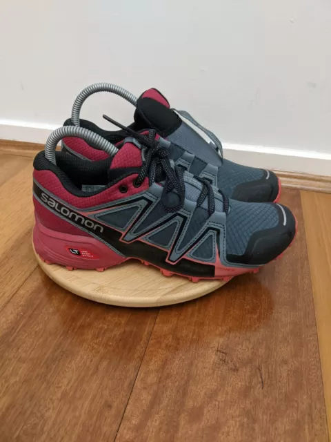 SALOMON SPEEDCROSS VARIO 2 Sneakers Womens Size 7 Grey Pink Trail