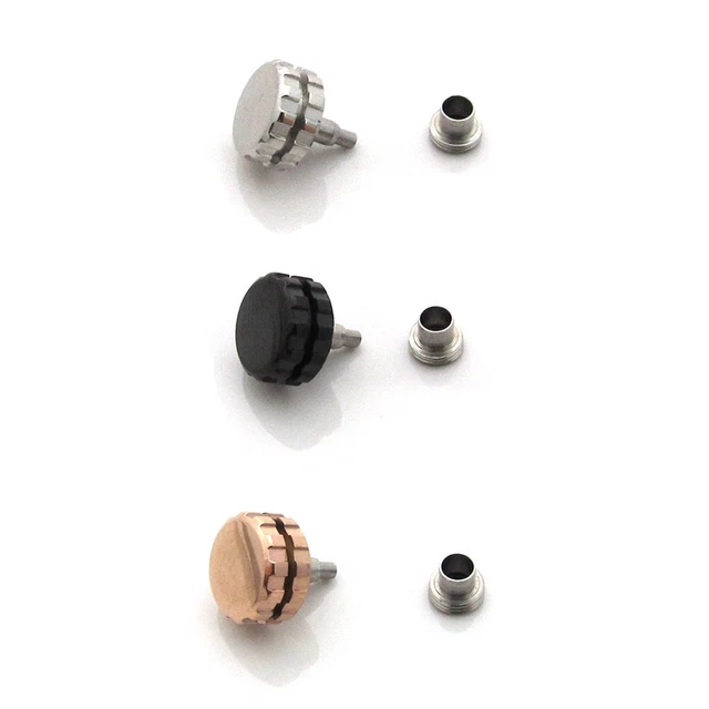 FOR TAG HEUER Screw Down Locking WATCH CROWN & Tube Silver Rose Gold