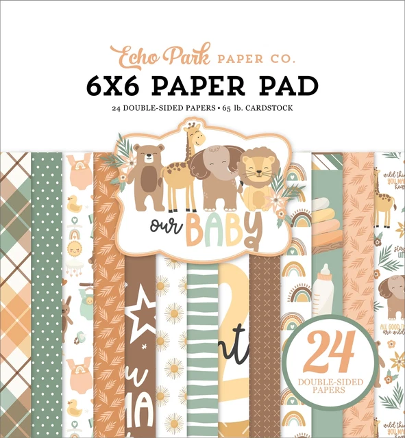 Almohadilla de papel de doble cara Echo Park 6""X6"" 24/paquete-nuestro bebé -OB303023