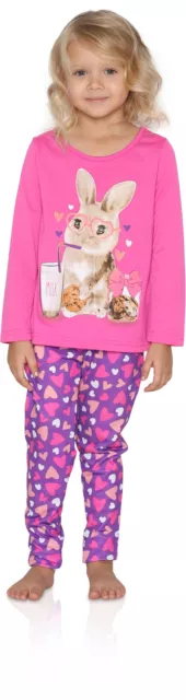 Komar Kids Big Girls' Bunny 2pc Sleepwear Legging Set