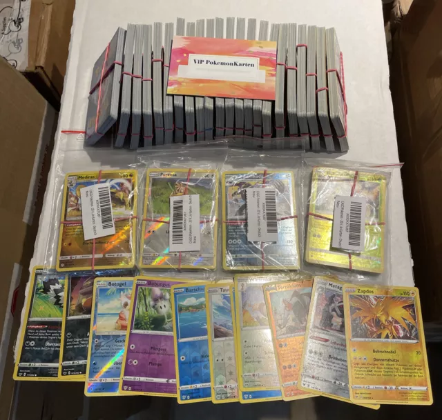 Colección de cartas de Pokémon 20 tarjetas de holografía inversa alemán => Ideal como regalo