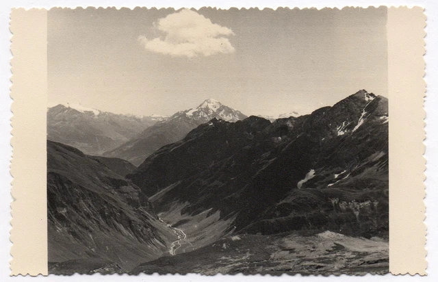 PHOTO Massif du Mont Blanc 1950 Haute-Savoie Paysage de Montagne Grand Paradis