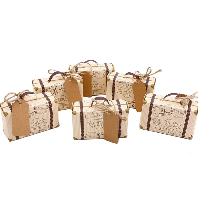 Lot De 50 Boîtes À Bonbons En Papier Kraft, Boîtes Cadeaux Pour Mariage