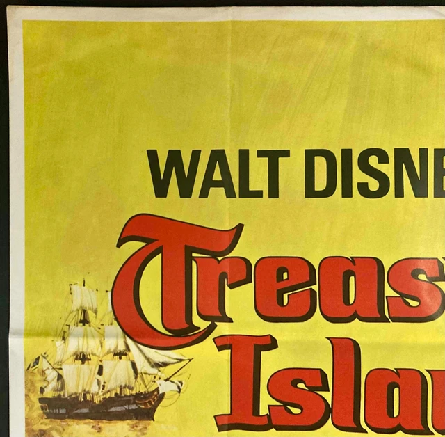 TREASURE ISLAND ORIGINAL Quad Movie Cinema Poster Disney Robert Newton ...