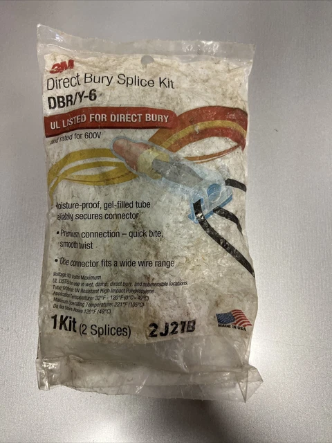 3M DBR/Y-6 KIT Red/Yellow Direct Bury Splice Kit, 18-10 AWG 2 Per Package