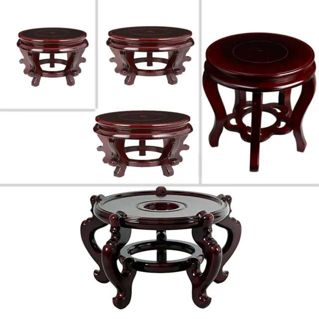 Feng Shui Import  Hand-Crafted Rosewood Chinese  Planter Display Stand Decor
