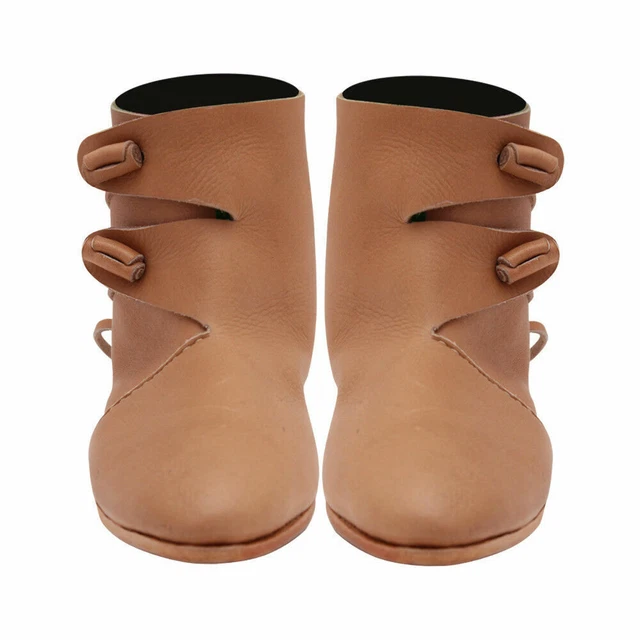 Bottes à double bascule pour femmes Chaussures médiévales de la Renaissance...