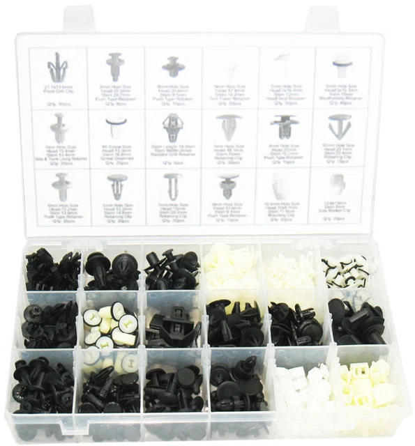RESOLUT Honda Trim Clip Assortment - 418 Piece Kit For Interior & Exterior Fasteners