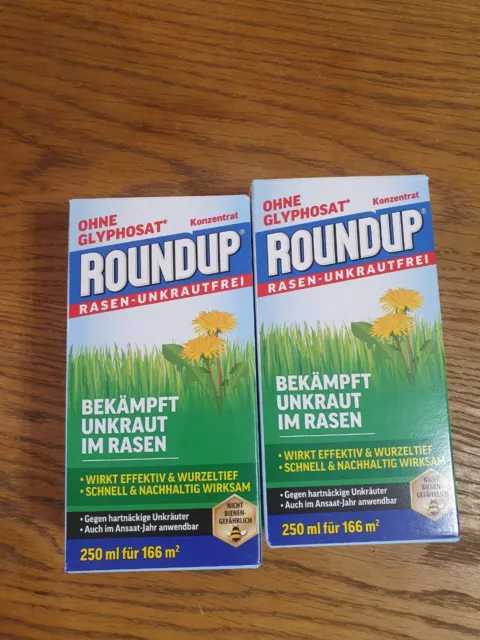 2x 250 ml Désherbant Roundup herbicide pelouse jardin mauvaise herbe gazon 330m² 3