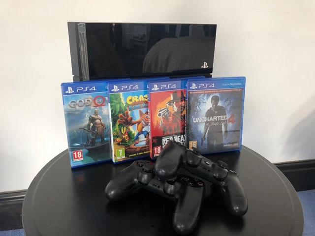 Sony PlayStation 4 500GB - Black with Games and two Controllers - Used 