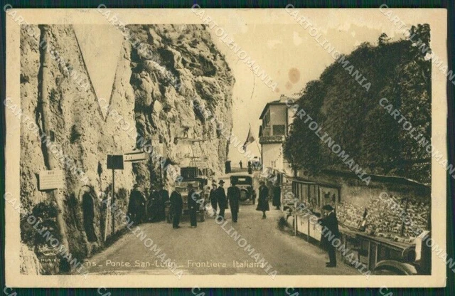 Imperia Ventimiglia Grimaldi Ponte San Luigi ABRASA cartolina KV5679
