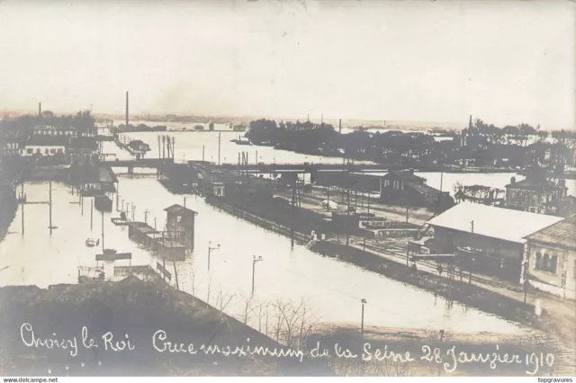 94 CHOISY LE ROI crue maximum de la seine en 1910 CARTE PHOTO