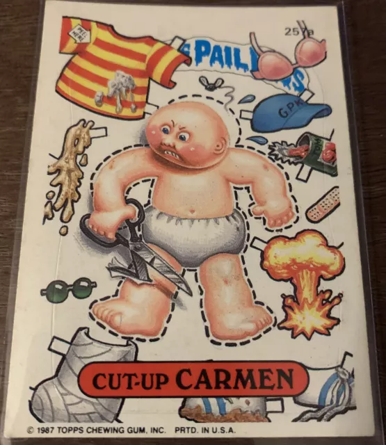 1987 Topps Garbage Pail Kids Cut-Up Carmen 257a