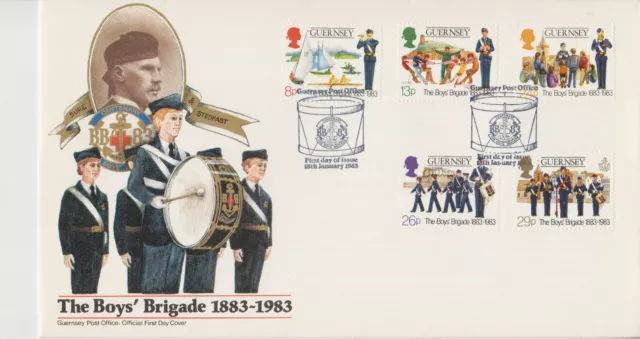 Unaddressed Guernsey FDC Cover 1983 BOYS' BRIGADE