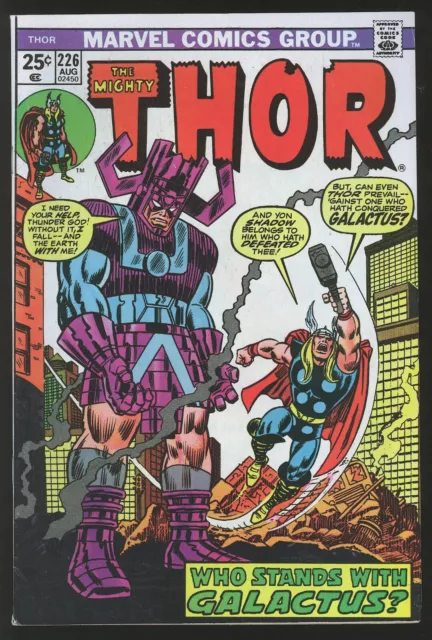 Thor #226 Marvel 1974 VF+ Origin Galactus (Silver Surfer), 2nd Firelord, Ego app