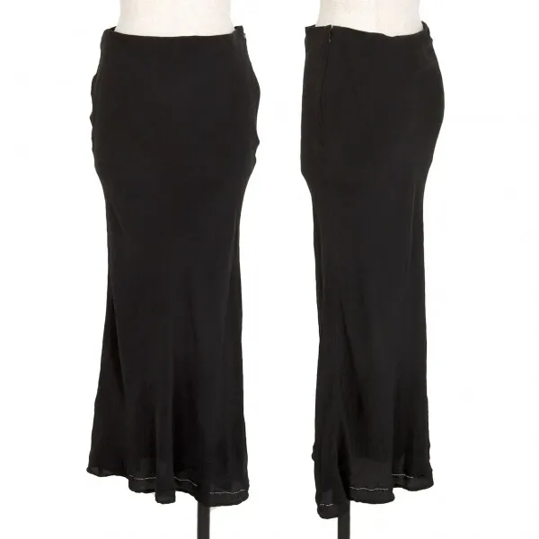 Yohji Yamamoto NOIR Silk Long Skirt Size 2(K-115779)