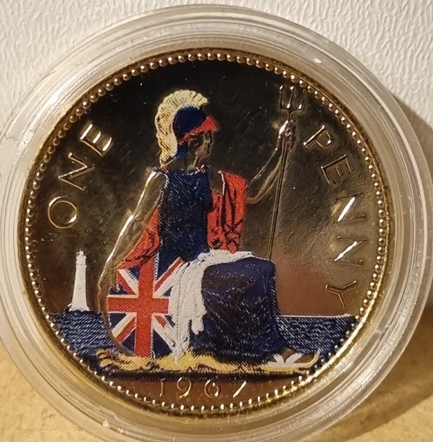 Changing Face Of Britain’s Coinage Golden Edition 1967 One Penny COA