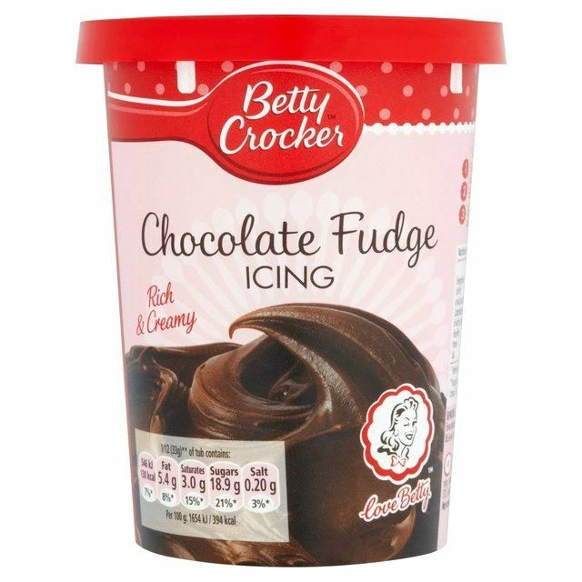BETTY CROCKER RICH & Creamy Chocolate Fudge Frosting 400g Pack of 6 £