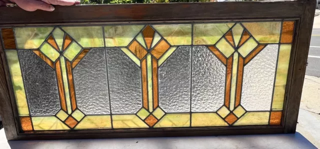 Antique Arts & Crafts American Stained Glass Window - Unique Glass