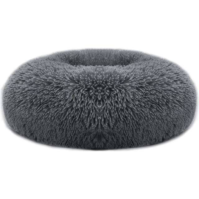 Donut Plush Pet Dog Cat Bed Soft Fluffy Pad Warm Puppy Calming Bed Sleeping Nest 9