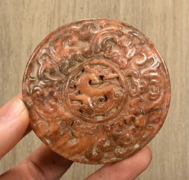 Hongshan Kultur Alte Jade Drache Loong Tier Phoenix Phenix Amulett Anhänger