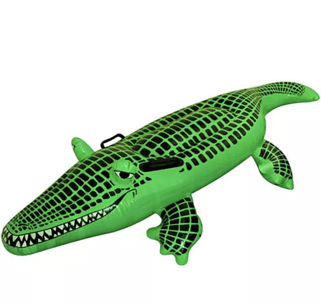 Large Crocodile Inflatable Blow Up Swimming Floats Kids Children Play Beach Gift