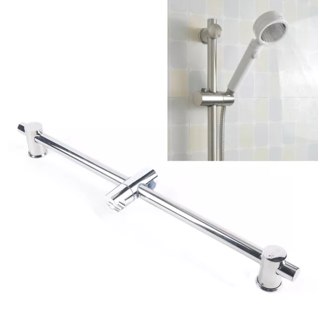 Ducha Caña Elevador Tubo Acero Inoxidable Soporte Cabezal Ajustable 66cm