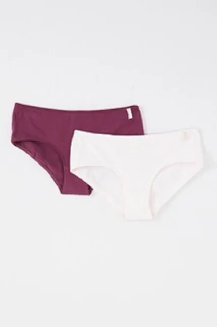 Lot De 2 Culottes Fille Coton Esprit Rose Et Bordeaux Taille 14 Ans - 164 Neuf