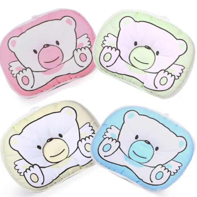 NEW Newborn Bear Printed Pillow Infant Baby Support Cushion Pad Prevent Flat