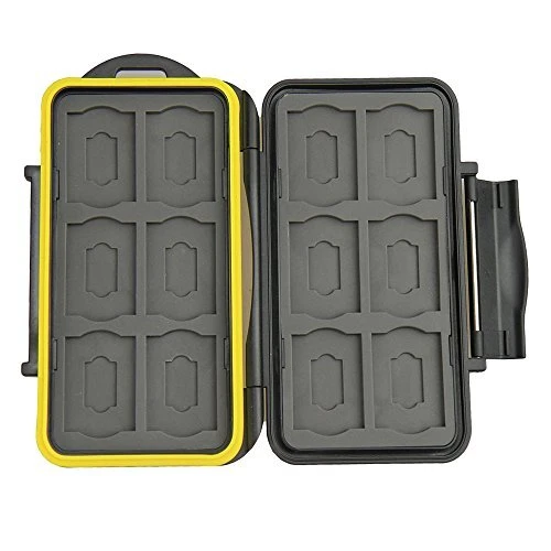 Estuche para tarjeta de memoria de almacenamiento resistente al agua para tarjetas 12 SD + 12 MICRO SD
