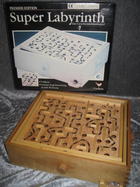 Super Labyrinth Premier Edition Vintage Holzspiel Geschicklichkeitsspiel NEU OVP