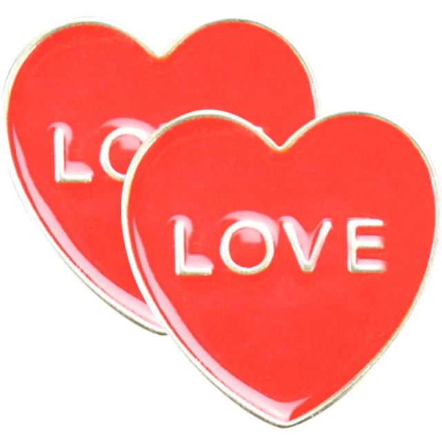 2pcs Emaille Herz Broschen Frauen Brosche Kleidung Pin Valentine Day Brosche für