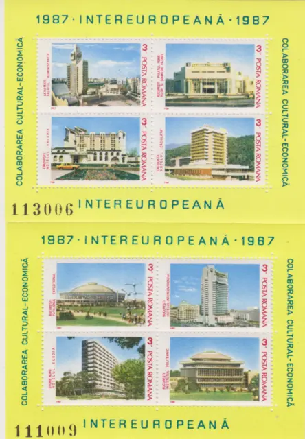 2 Blocks Intereuropa Rumänien postfrisch 2895