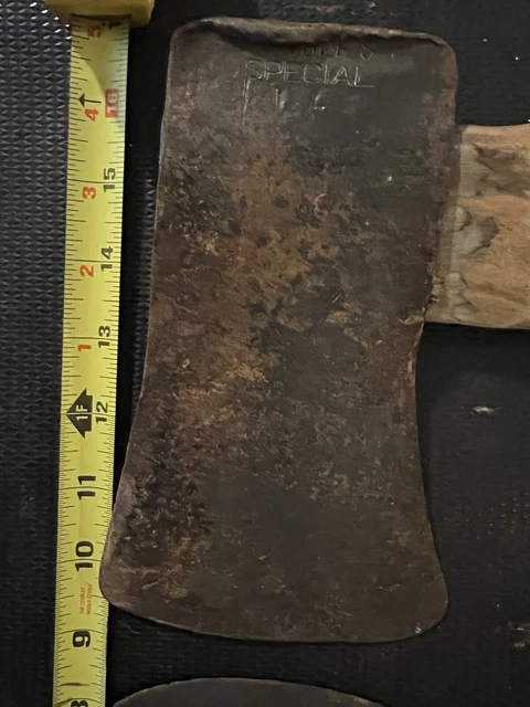 Rare Campbels Special Clear Stamp Nice single bit Axe Head with Nice handle