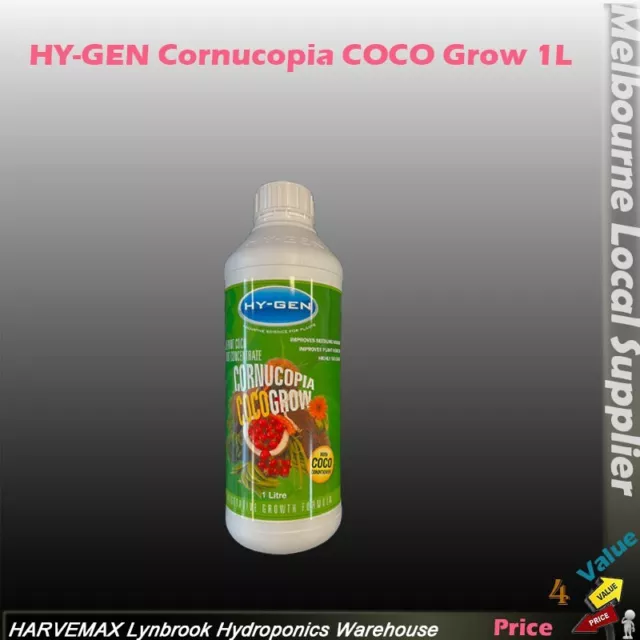 HY-GEN Nutrient Coruncopia COCO Grow Single Part Nutrient 1L